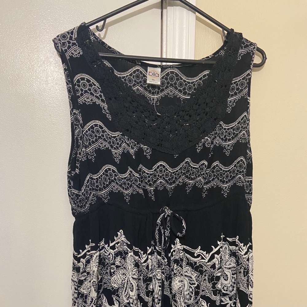 Long black bela dress airy xl